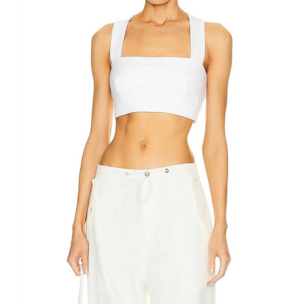 NEW ROSETTA GETTY cross back bra top in white